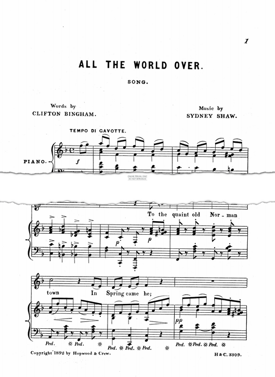 Produktgalerie: Seite 1 von 1 All The World Over, Sydney Shaw, Gesang, Klavier, Violine, Violoncello