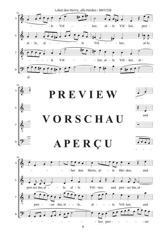 gallery: Motette Lobet den Herrn, alle Heiden BWV 230 , , (Gemischter Chor)