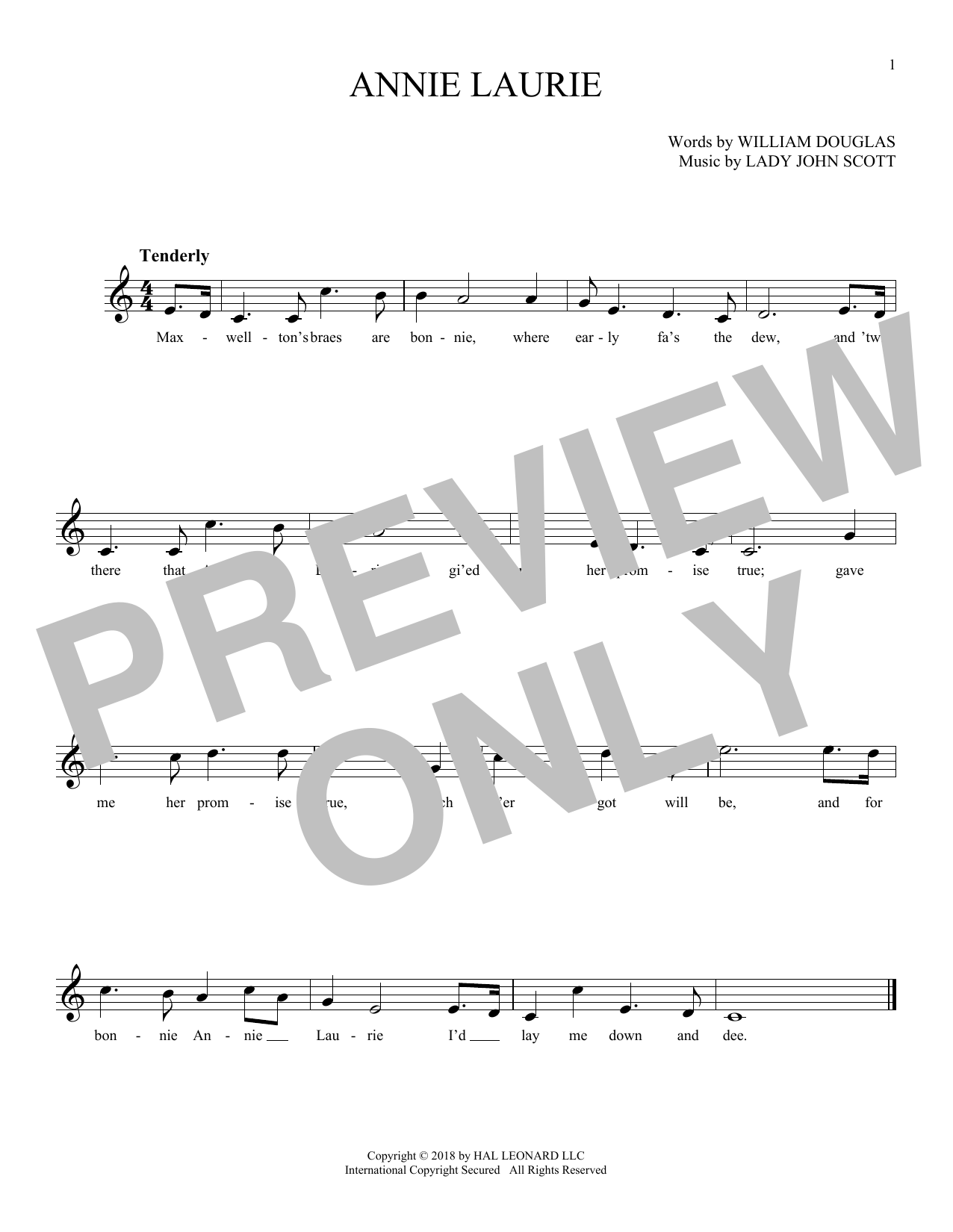 Product gallery: Page 1 of 1 Annie Laurie, Lady John Scott