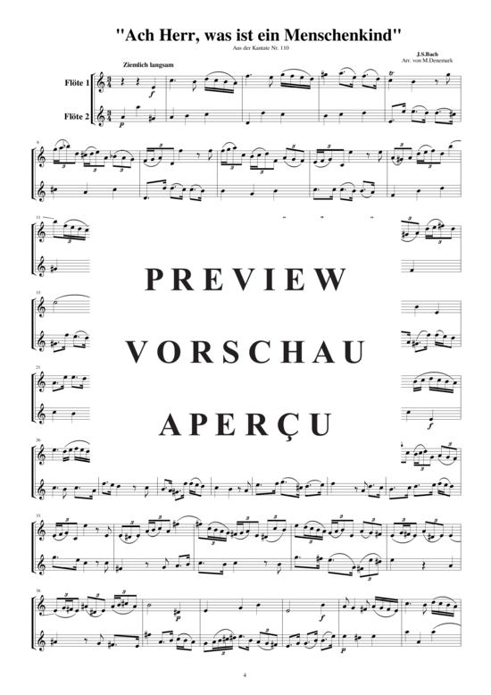 Product gallery: Page 2 of 3 Arie aus der Kantate Nr.110 für zwei Flöten, , 