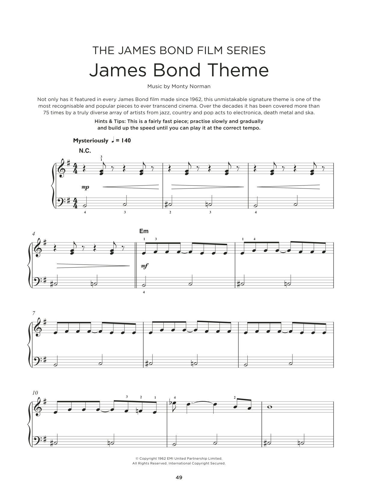 Product picture to: James Bond Theme