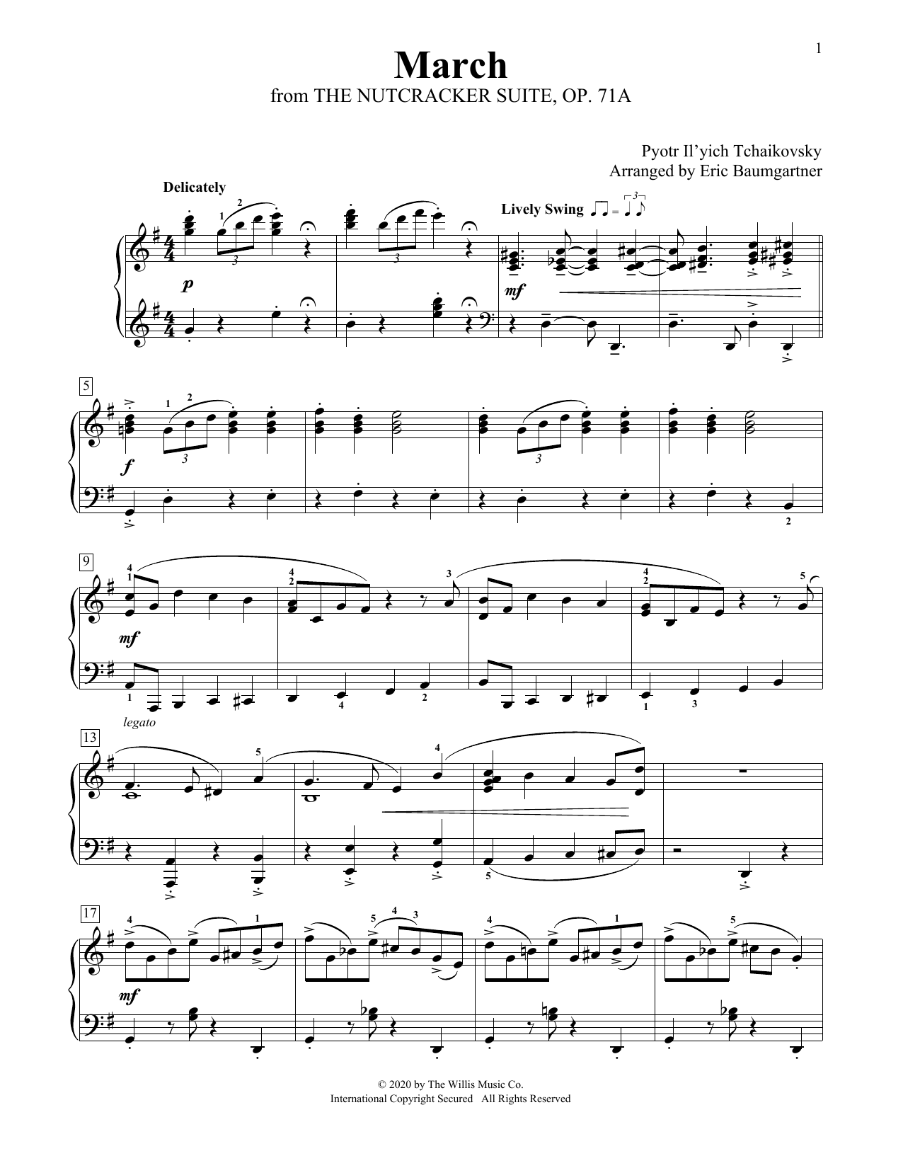 Produktbild zu: March [Jazz version] (arr. Eric Baumgartner)