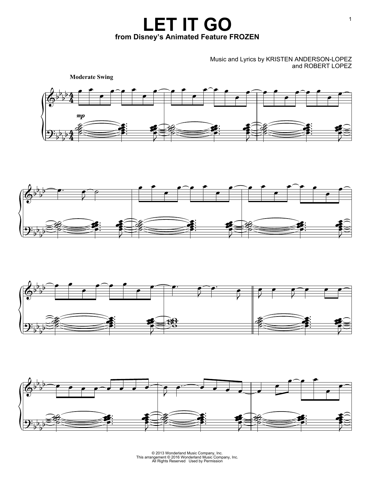 Produktbild zu: Let It Go [Jazz version] (from Frozen)