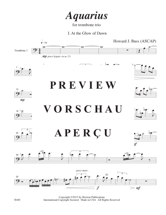Product gallery: Page 15 of 21 Aquarius , , (3 trombones or euphonium)
