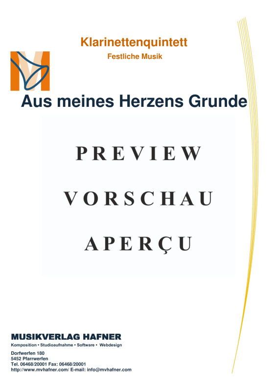gallery: Aus meines Herzens Grunde, , (Clarinet Quintet)