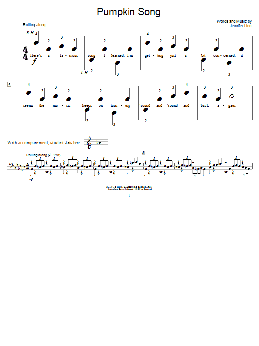 Product picture to: Pumpkin Song (Piano Duet)