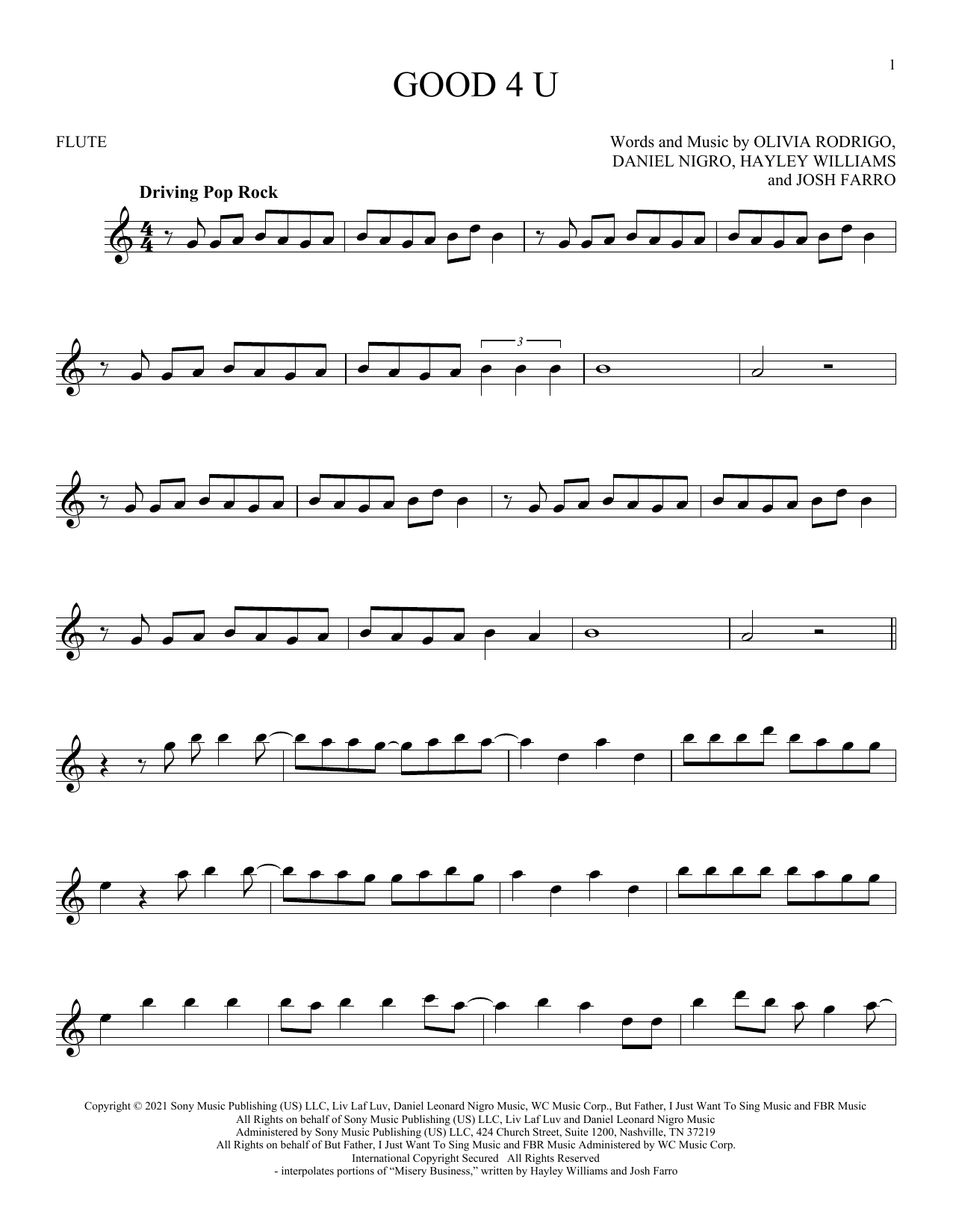 Product gallery: Page 1 of 1 good 4 u, Olivia Rodrigo