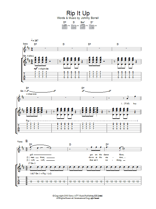 Produktgalerie: Seite 1 von 1 Rip It Up, Razorlight, Gitarre