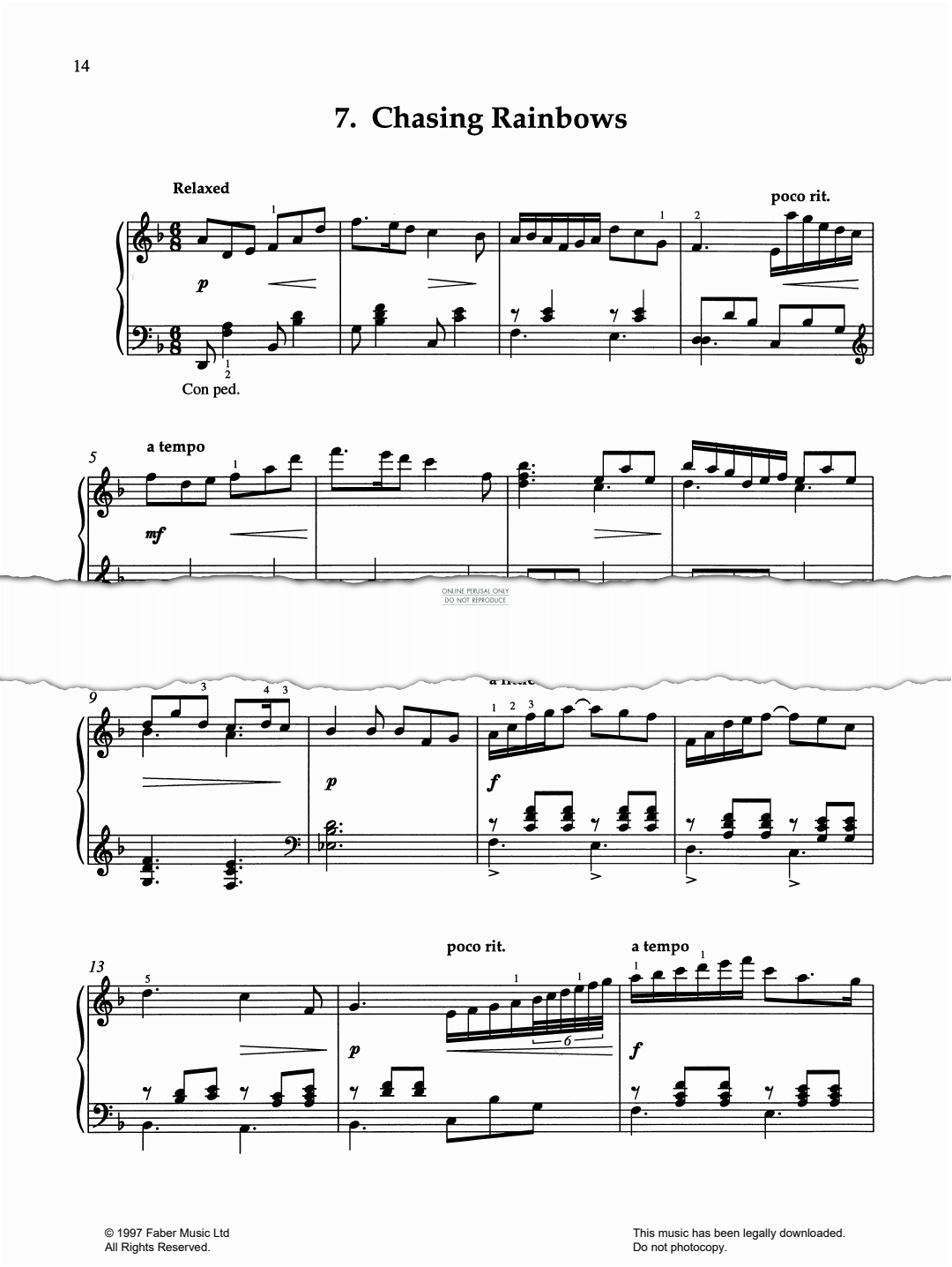 Produktgalerie: Seite 1 von 1 Chasing Rainbows, Pam Wedgwood, Klavier