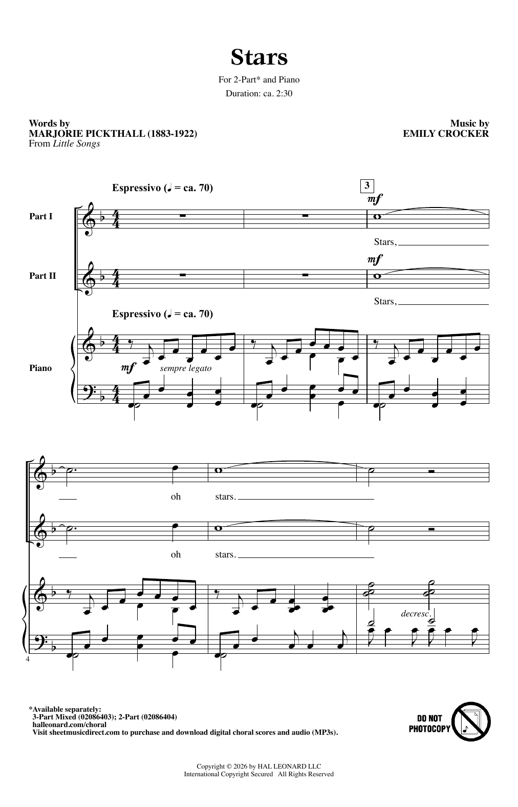 Produktgalerie: Seite 1 von 1 Stars, Emily Crocker, Chor