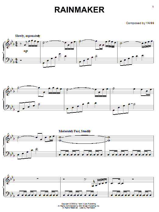 Product gallery: Page 1 of 1 Rainmaker, Yanni