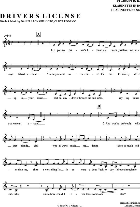 Product picture to: Drivers License Olivia Rodrigo