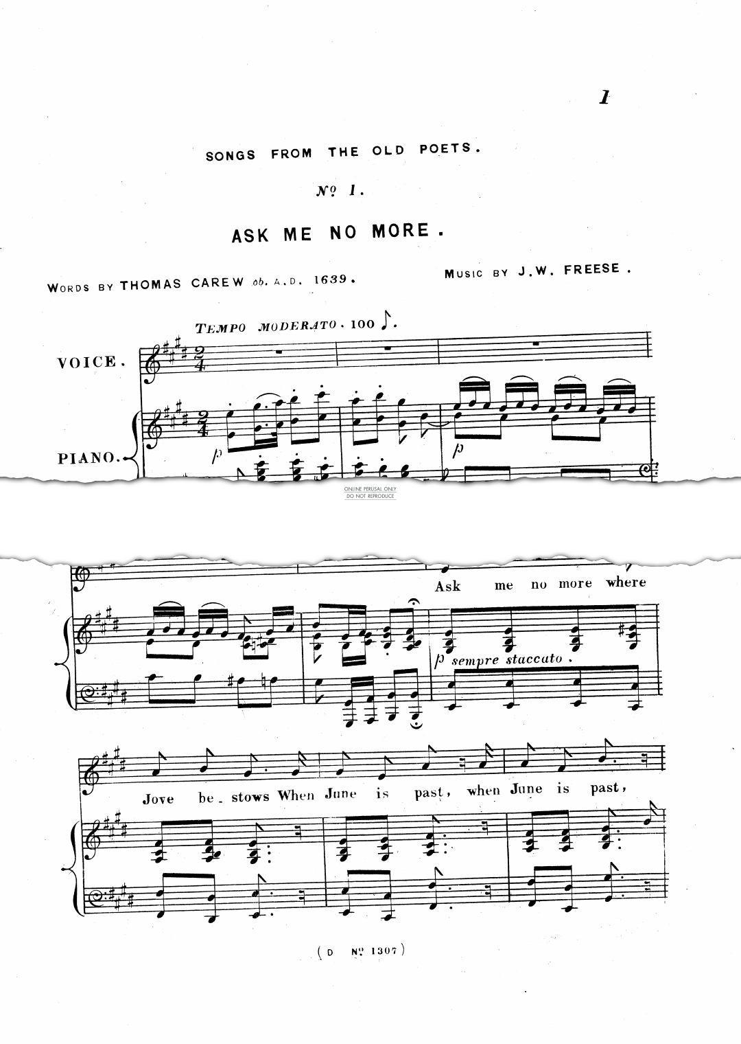 Produktgalerie: Seite 1 von 1 Ask Me No More, J. W. Freese, Gesang, Klavier