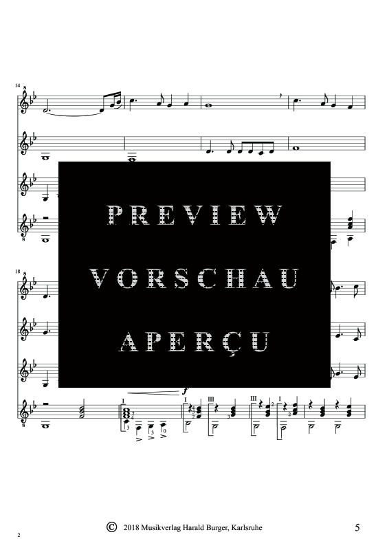 Produktgalerie: Seite 6 von 9 Garden Of Joy, , Blockflötenensemble und Gitarre - Partitur