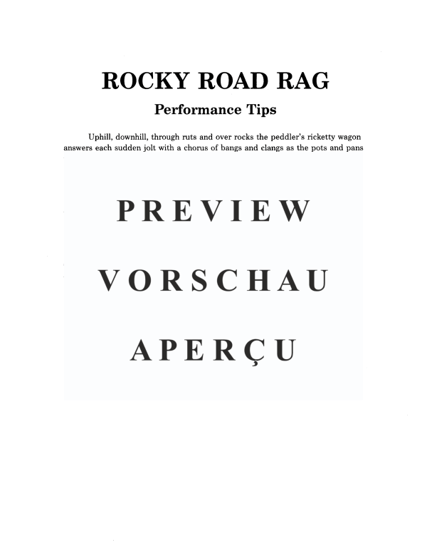 Product gallery: Page 3 of 11 Rocky Road Rag, , Horn Quintet