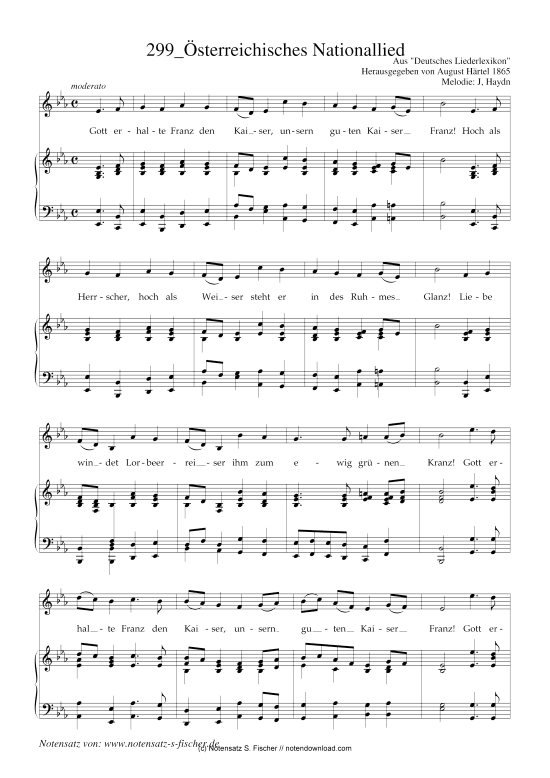 Product picture to: Österreichisches Nationallied Joseph Haydn