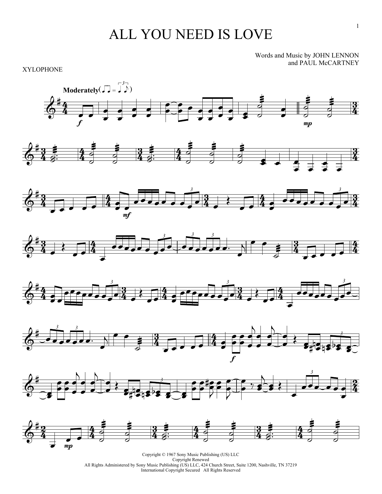 Produktbild zu:  All You Need Is Love - The Beatles