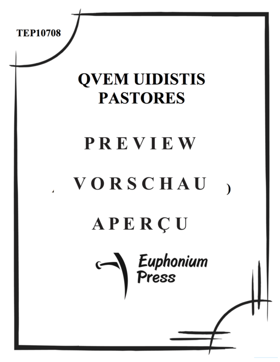 Product gallery: Page 2 of 18 Qvem uidistis pastores , , (Tuba Quartet EETT + Euphonium Solo)