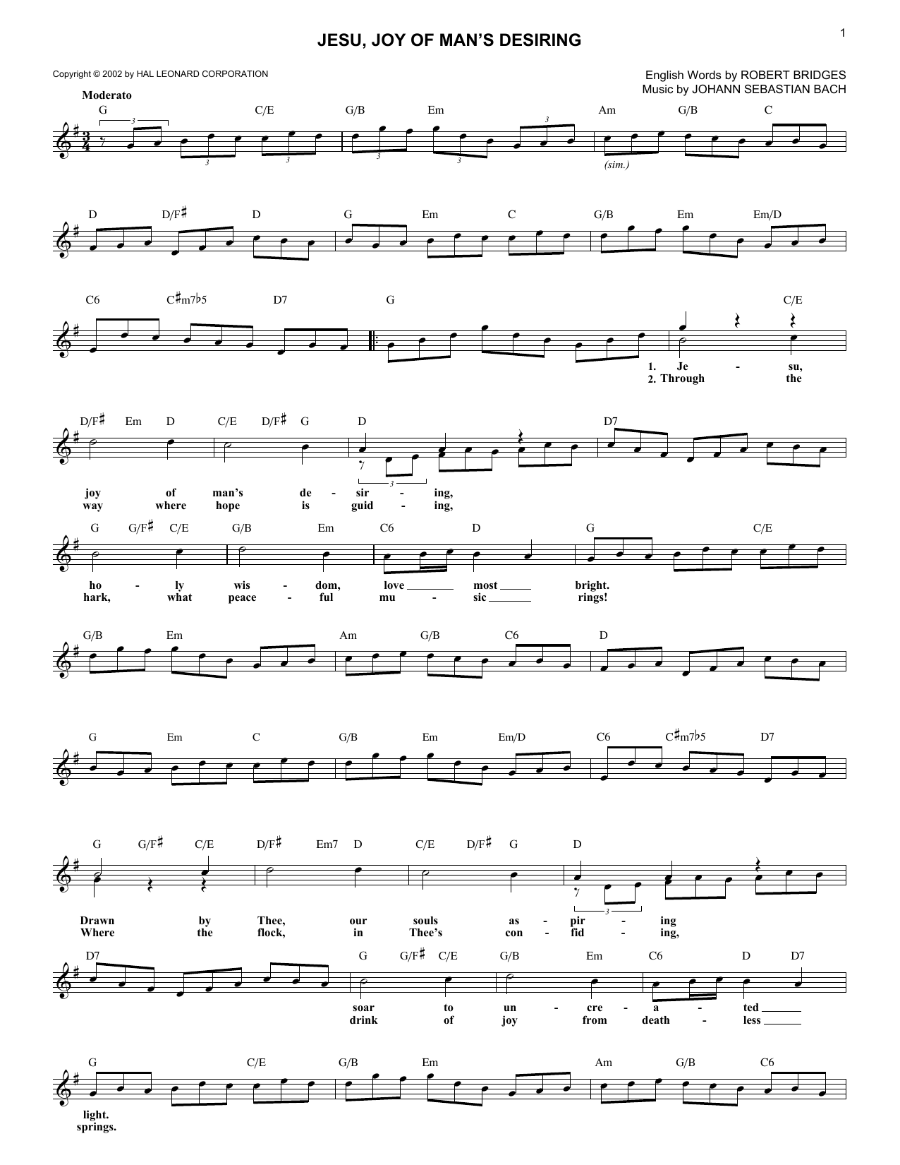 Produktgalerie: Seite 1 von 1 Jesu, Joy Of Man's Desiring, Johann Sebastian Bach, Melodieinstrument