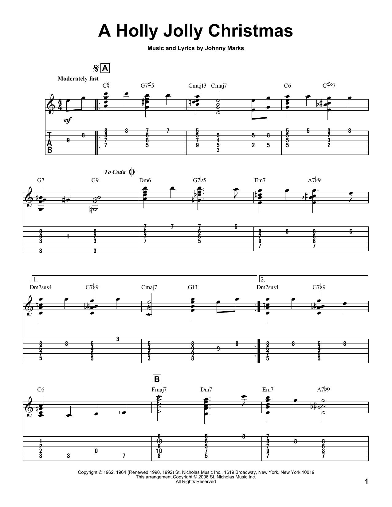 Product gallery: Page 1 of 1 A Holly Jolly Christmas, Johnny Marks