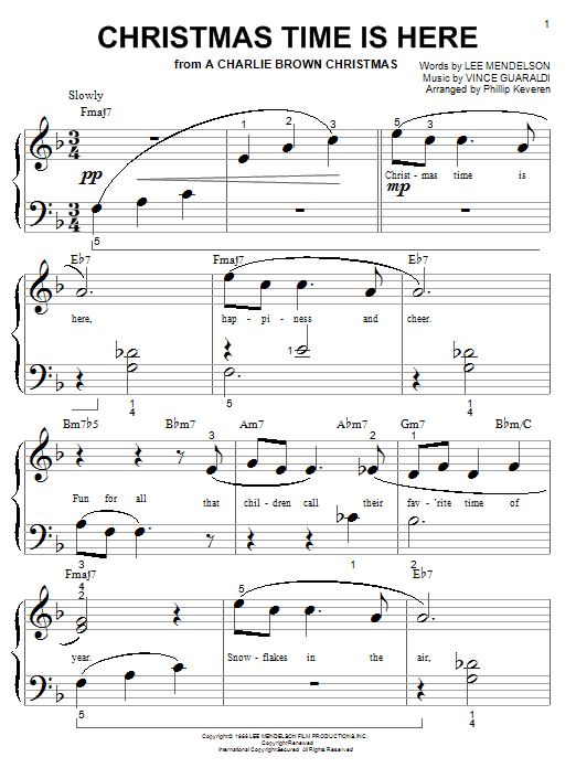 Product picture to: Christmas Time Is Here (arr. Phillip Keveren)