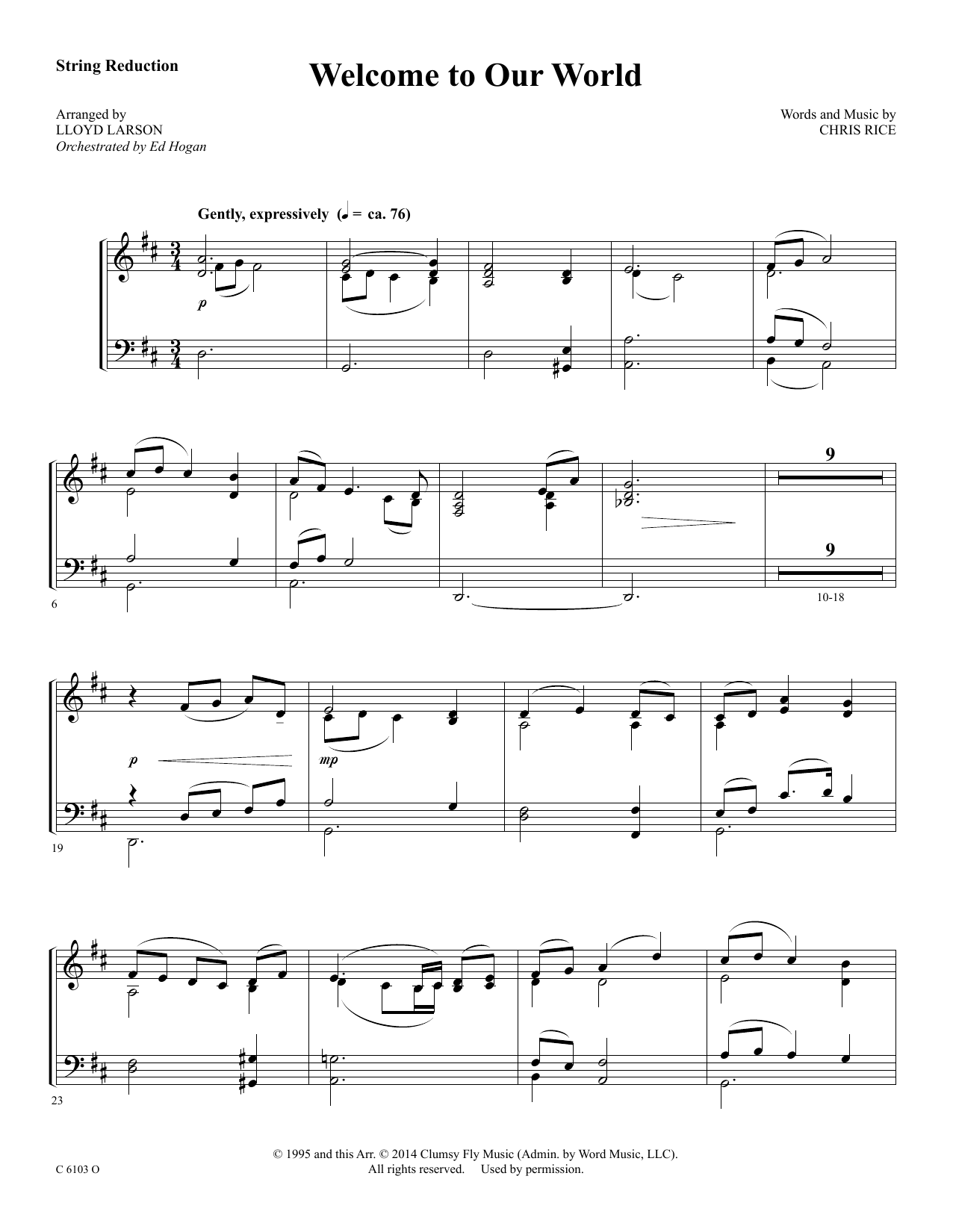 Product picture to: Welcome to Our World - Keyboard String Reduction