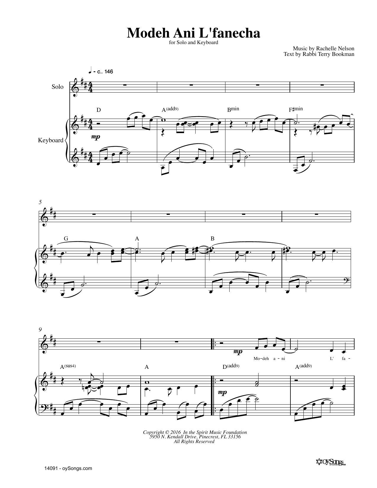 Produktgalerie: Seite 1 von 1 Modeh Ani L'Fanecha, Rachelle Nelson, Gesang, Klavier