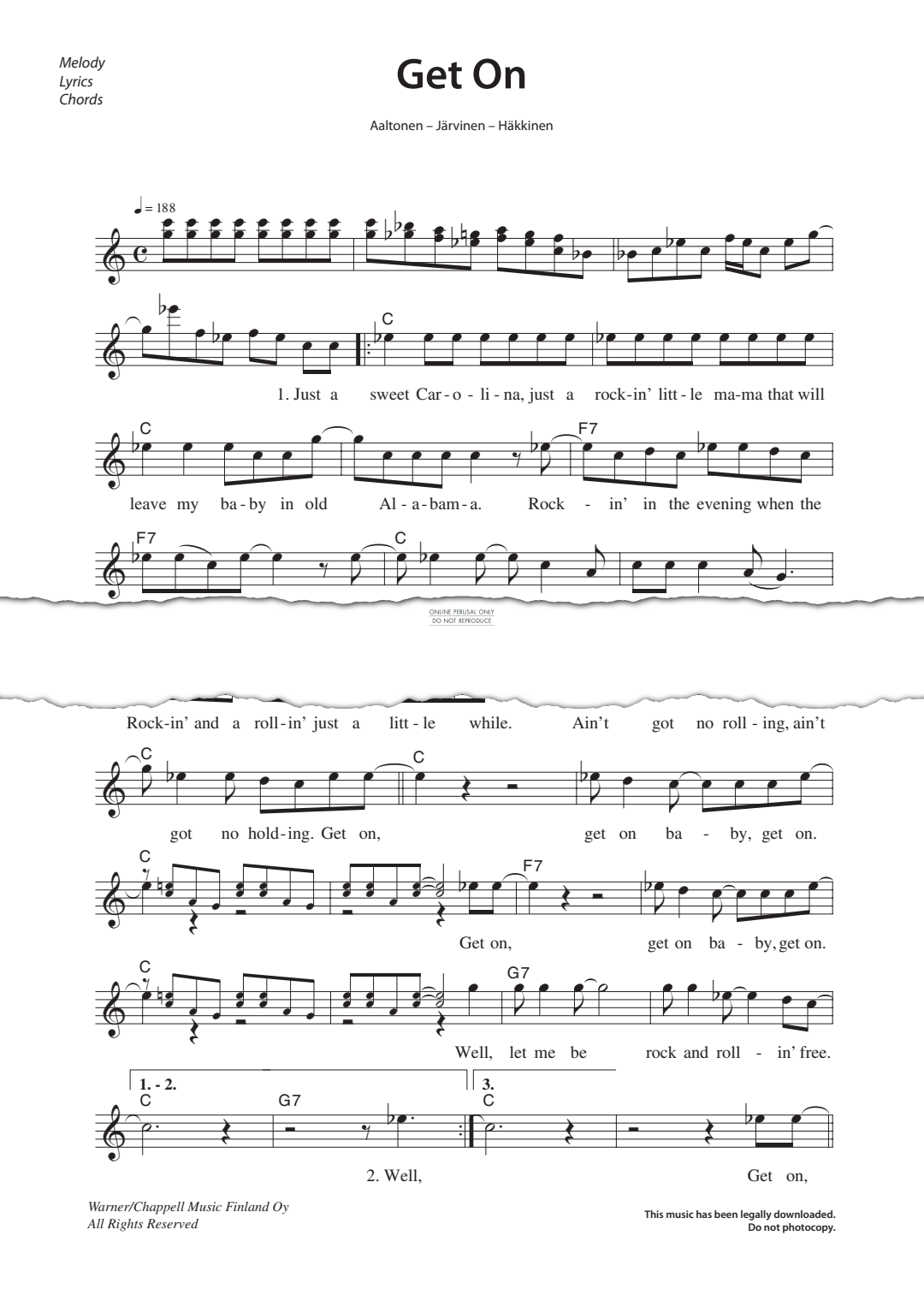 Product gallery: Page 1 of 1 Get On, 