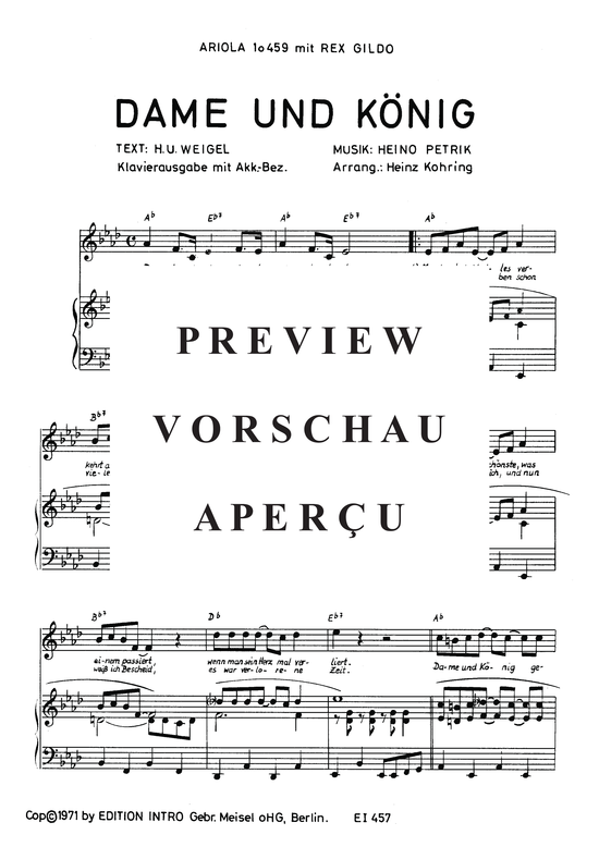 Produktgalerie: Seite 4 von 4 Dame und König, Gildo, 	Rex, Klavier und Gesang