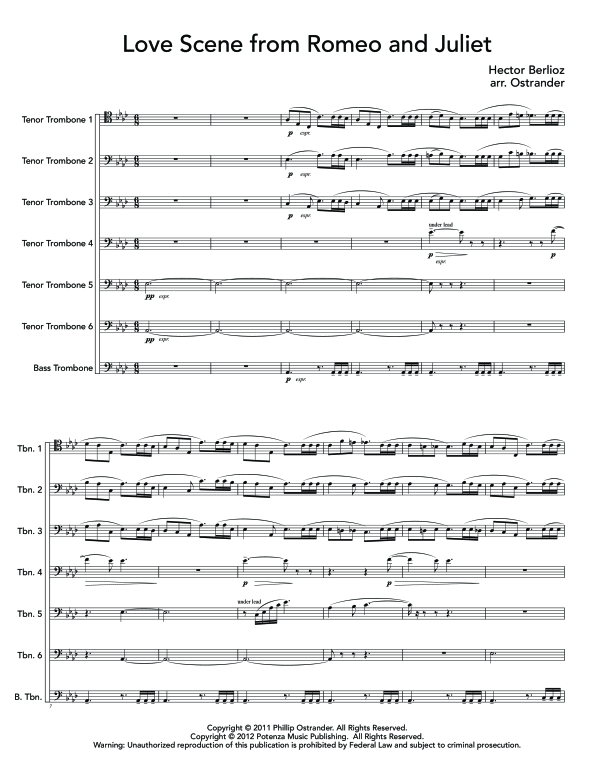 Produktgalerie: Seite 1 von 11 Love Scene from Romeo and Juliet, , (Posaunen Septett)