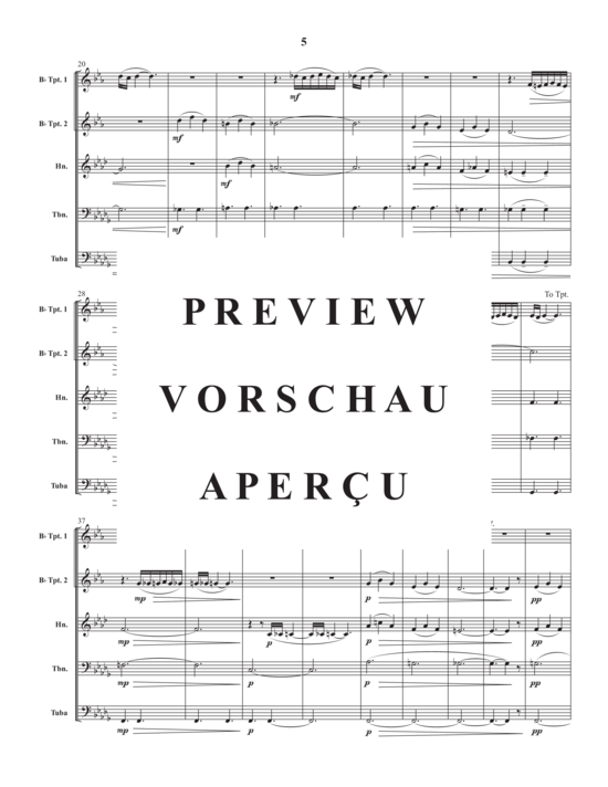 Produktgalerie: Seite 7 von 21 Montreal Suite , , (Blechbläser Quintett)