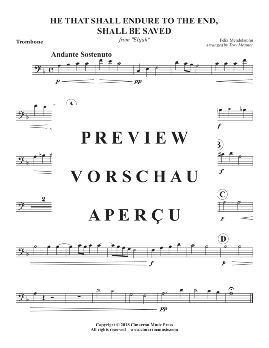 Produktgalerie: Seite 8 von 9 He That Shall Endure to the End, Shall be Saved , , (Blechbläser Quintett)