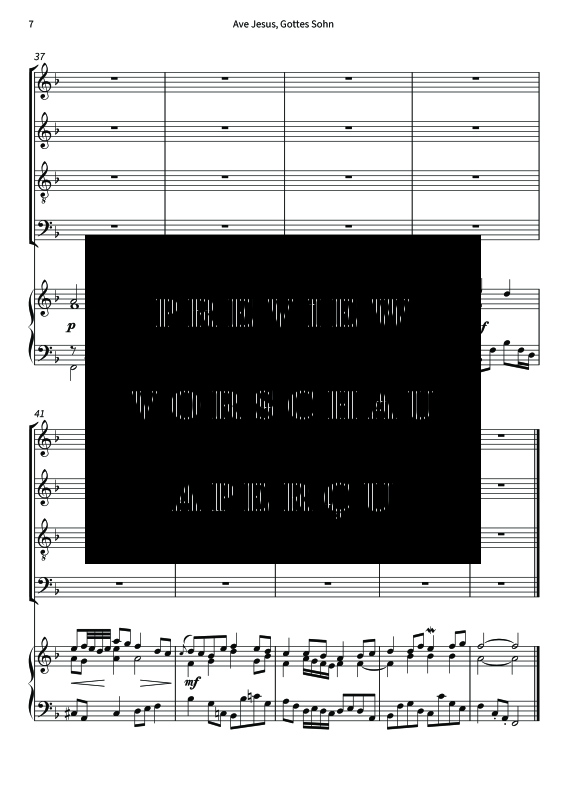 gallery: Ave Jesus, Gottes Sohn, , (mixed choir, soli and strings - piano score)