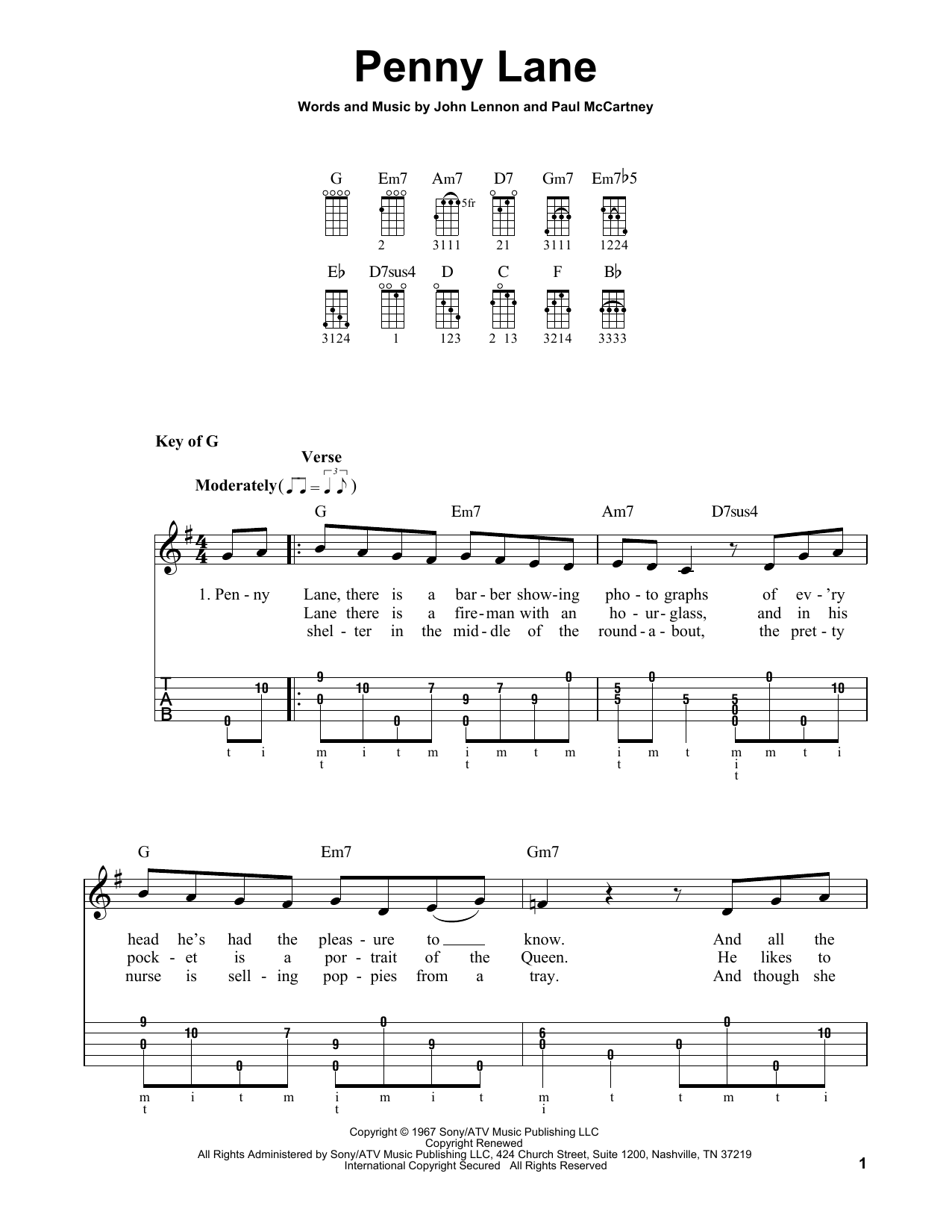 Produktgalerie: Seite 1 von 1 Penny Lane, The Beatles, Banjo