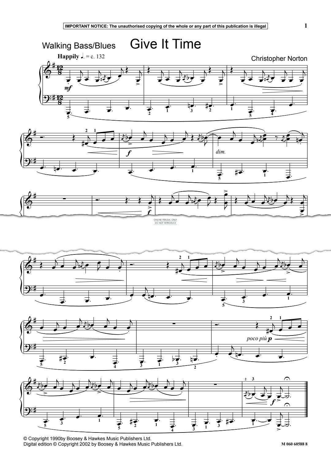 Produktgalerie: Seite 1 von 1 Give It Time, Christopher Norton, Klavier