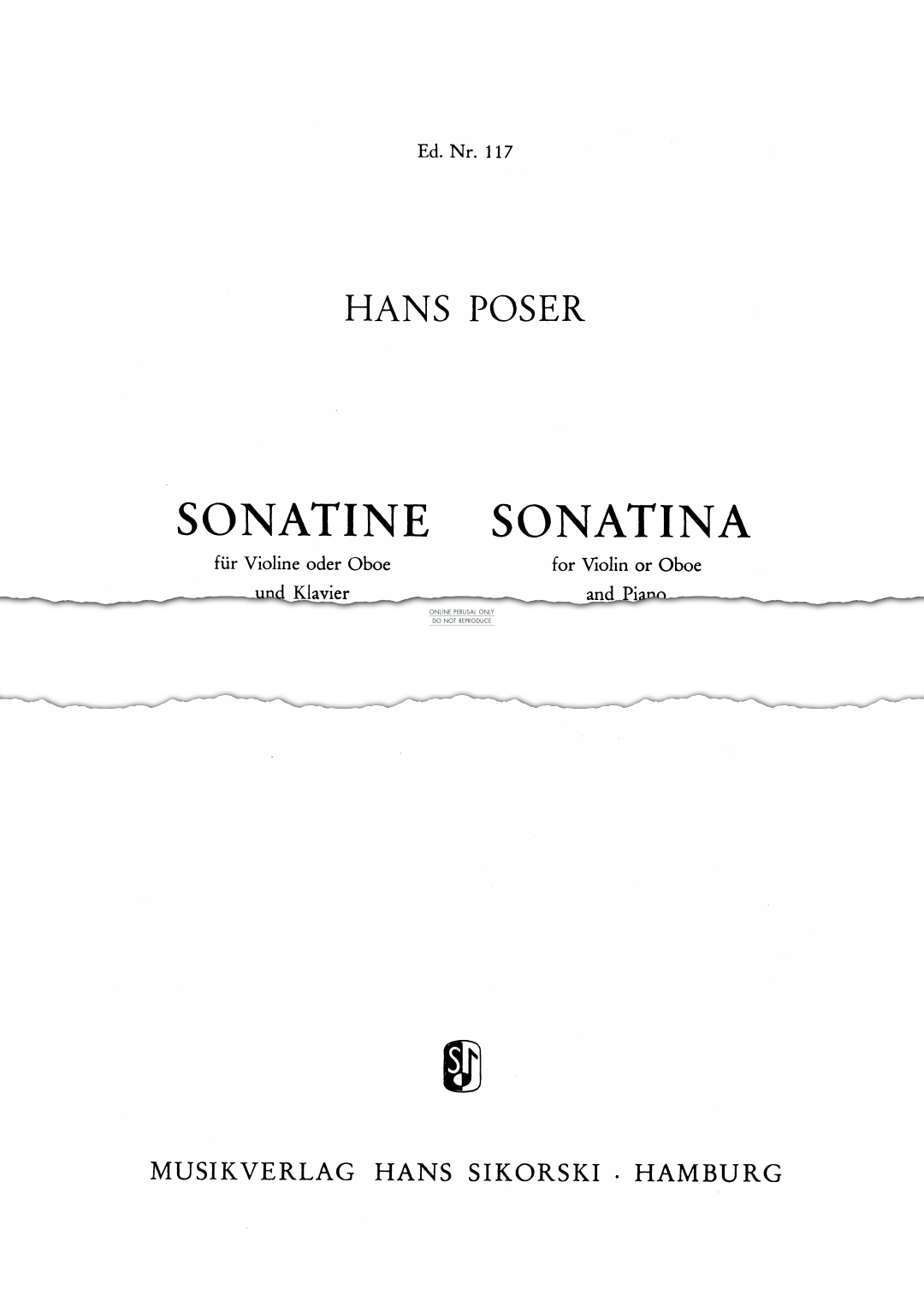 gallery: Sonatina, Hans Poser, Klavier, Oboe, Violine