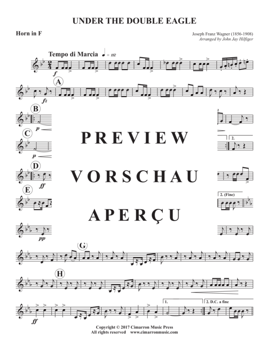 Produktgalerie: Seite 7 von 9 Under the Double Eagle , , (Blechbläserquartett)