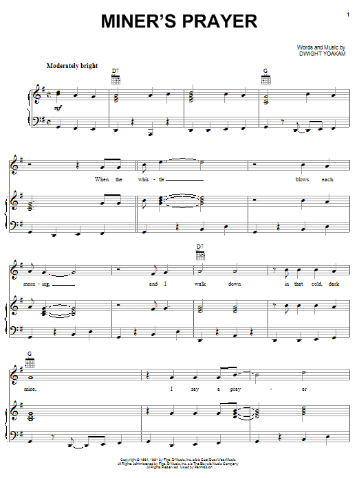 Produktgalerie: Seite 1 von 1 Miner's Prayer, Dwight Yoakam, Gesang, Gitarre, Klavier
