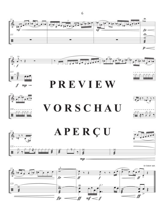 Product gallery: Page 10 of 21 Soundscapes (Saxophon (Es-Alt, das sich mit B-Tenor verdoppelt) , ,  and drums)