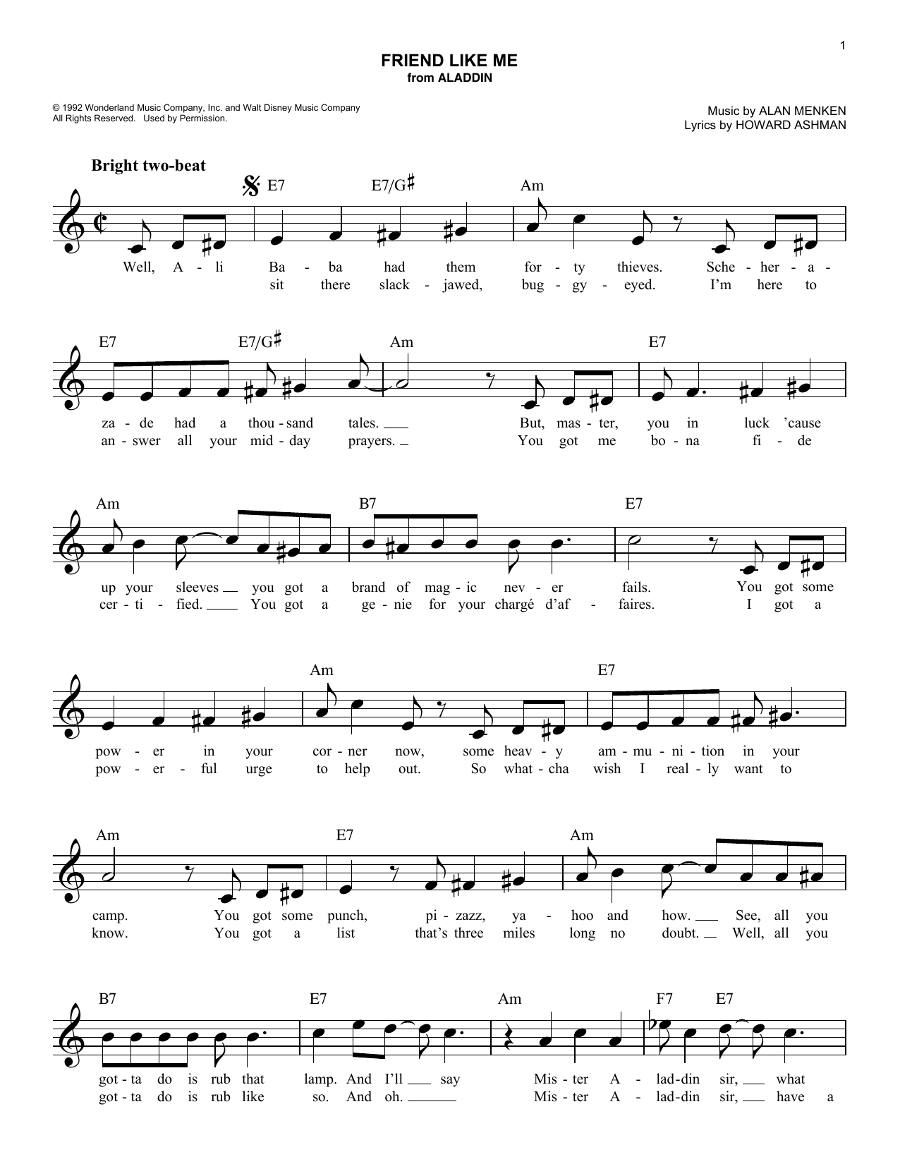 Produktbild zu: Friend Like Me (from Aladdin)