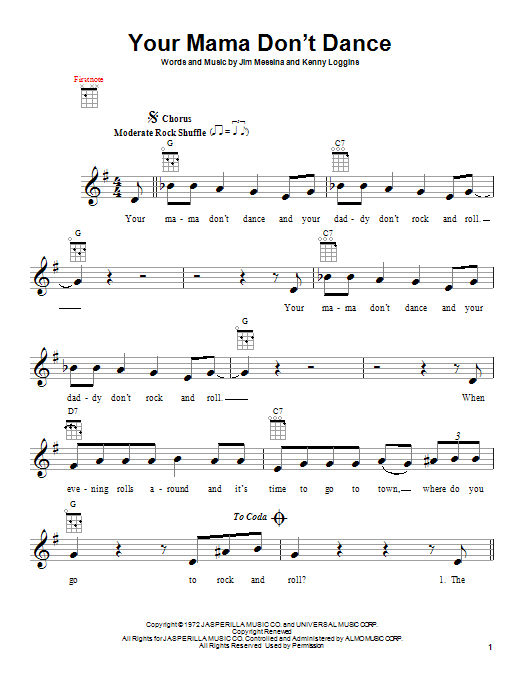 Product gallery: Page 1 of 1 Your Mama Don't Dance, Loggins And Messina