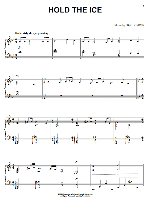 Product gallery: Page 1 of 1 Hold The Ice, Hans Zimmer