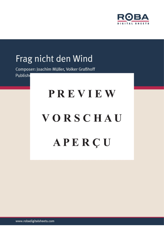 Product gallery: Page 2 of 4 Frag nicht den Wind , , Piano and Voice