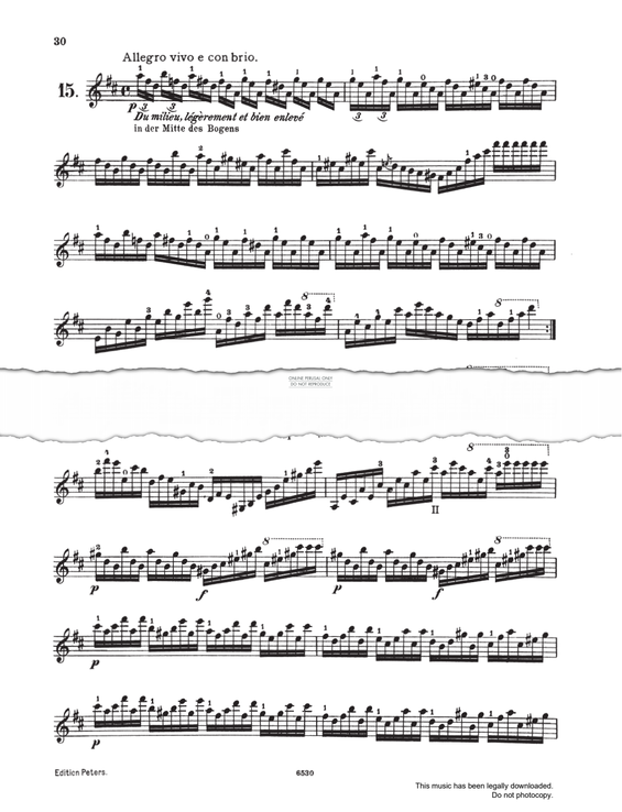 Produktgalerie: Seite 1 von 1 Etude 15 Allegro vivo e con brio (from 'Etudes Brilliantes Op.73'), Charles Dancla, Violine