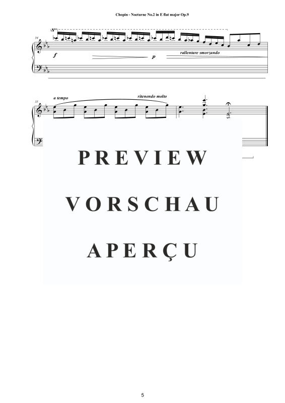 Produktgalerie: Seite 6 von 6 Nocturne Nr. 2 Es-Dur op. 9, , Klavier Solo