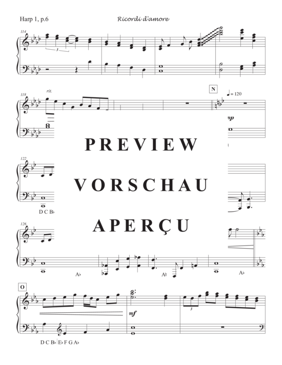 Produktgalerie: Seite 20 von 21 Ricordi d´ amore Memories of Love , , (2 Harfen)