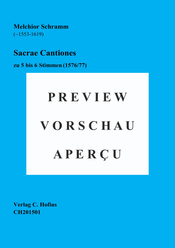 Produktgalerie: Seite 2 von 11 Sacrae Cantiones (1576/77), , Gemischter Chor 5-6 stimmig
