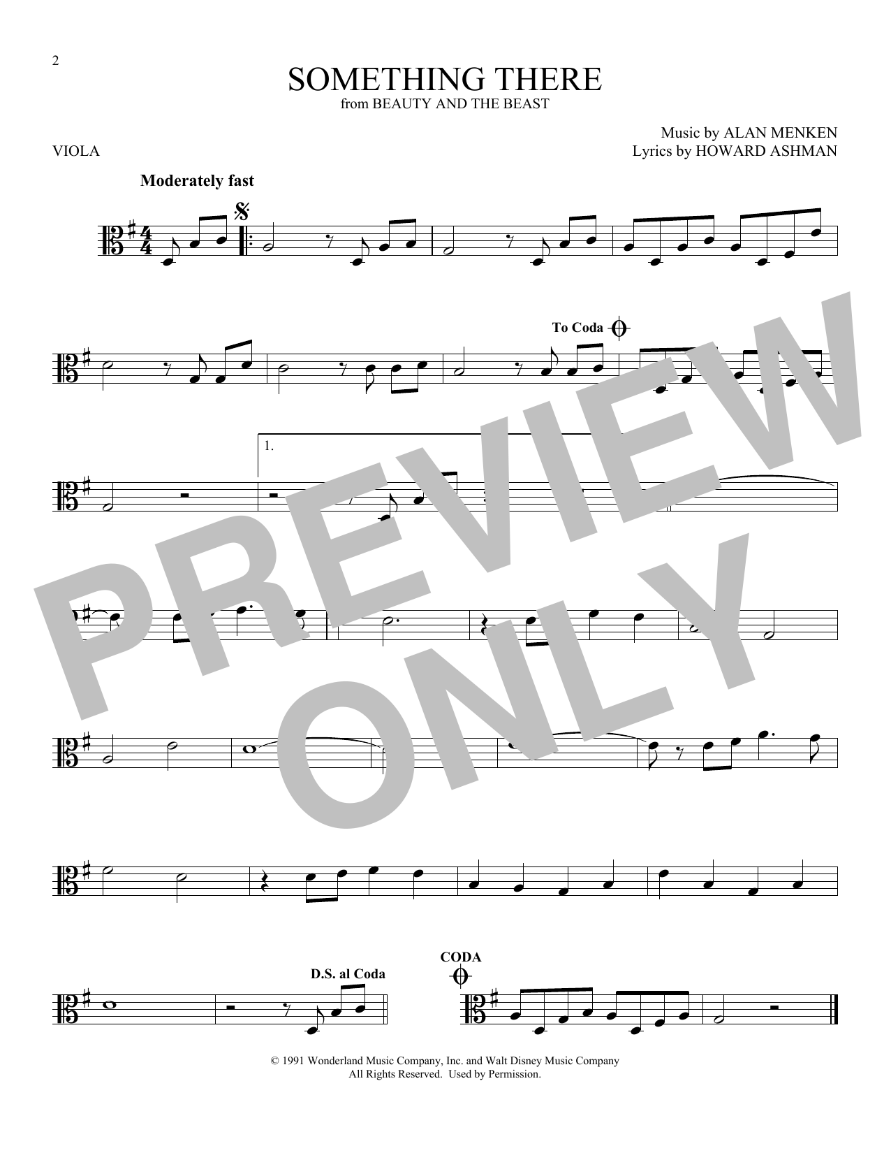 Product gallery: Page 1 of 1 Something There (from Beauty And The Beast), Alan Menken & Howard Ashman