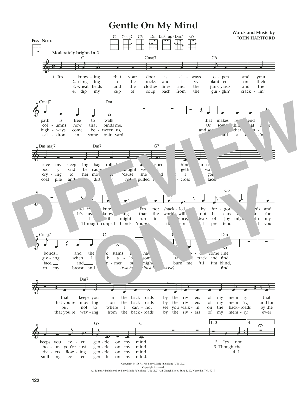 Produktgalerie: Seite 1 von 1 Gentle On My Mind (from The Daily Ukulele) (arr. Jim Beloff), Glen Campbell, Ukulele