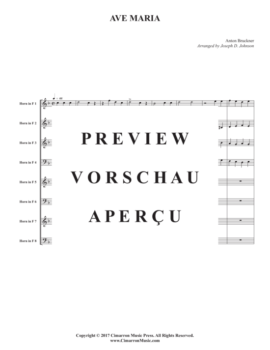 Product gallery: Page 3 of 14 Ave Maria , , (Horn ensemble 1-8 horns in F)